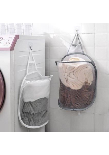 Gri Tarzı Taşınabilir Katlanabilir Nefes Alabilir Çamaşır Sepeti Duvara Monte Kirli Giysi Sepeti Banyo Çamaşır Sepeti Çamaşır Organizatör (Yurt Dışından) fırsatları