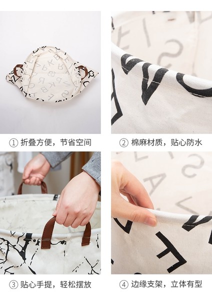 40-50CM Tarzı Yeni Kirli Giysi Sepeti, Kirli Giysi Saklama Sepeti, Bez Sanat, Ev Saklama Oyuncakları, Katlanır Saklama Torbası Çamaşır Sepeti (Yurt Dışından) fırsatları