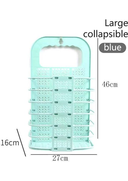 Geniş Bule Tarzı Katlanabilir Çamaşır Sepeti Saplı Çamaşır Ürünleri Konteynerler ve Kirli Giysiler Için Organizatör Oyuncaklar Ev Konforu Depolama (Yurt Dışından)