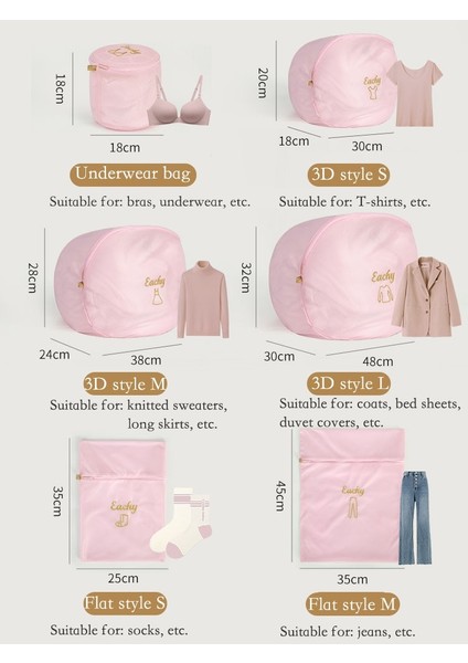 Beyaz 4 Parçalı Set B Stili Kirli Giysiler Için Çamaşır Torbası Iç Çamaşırı Sutyen Çorap Makine Yıkama Net Çanta Açık Paket Seyahat Saklama Torbaları Waszakken (Yurt Dışından)