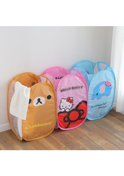 No.5 Tarzı Oyuncaklar Çamaşır Naylon Depolama Sepeti Karikatür Baskılı Saklama Sepeti Katlanır Kova Kirli Giysiler Muhtelif Kirli Sepet Deniz Topu (Yurt Dışından) modelleri