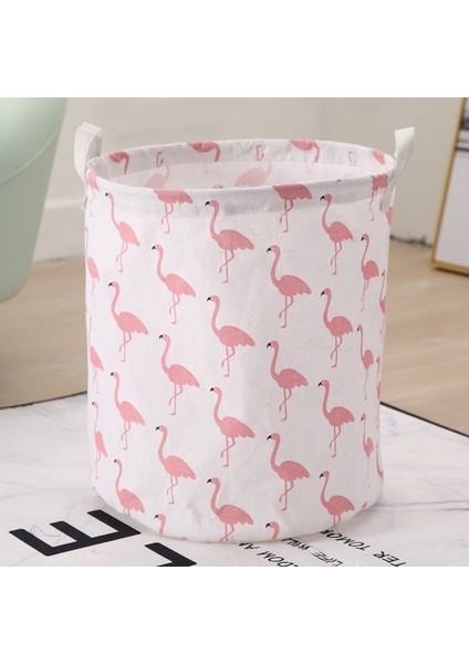 A-11 Stili Pamuk Keten Kirli Çamaşır Sepeti Katlanabilir Yuvarlak Su Geçirmez Organizatör Kova Giyim Çocuk Oyuncağı Büyük Kapasiteli Depolama Ev (Yurt Dışından)