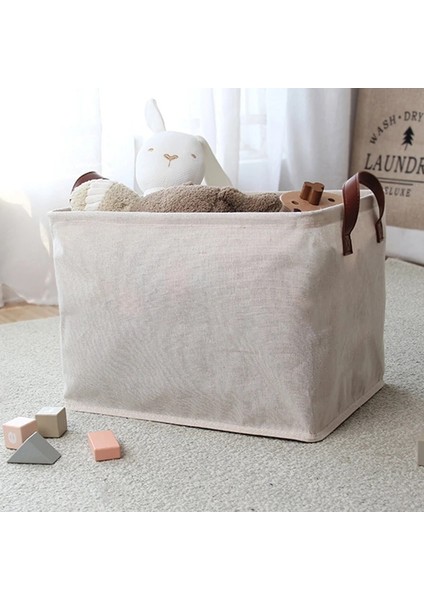 S-18X18X28CM Stili Pamuklu Keten Kirli Giysiler Çamaşır Sepeti Saplı Katlanabilir Çamaşır Sepet Oyuncak Depolama Ev Çeşitli Eşyalar Depolama Sepeti (Yurt Dışından)