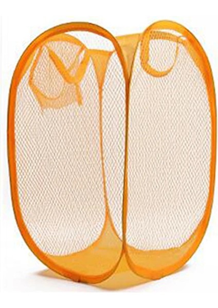 Turuncu 30X30 Stili Katlanabilir Çamaşır Sepetleri Pop Up Kolay Açık Örgü Çamaşır Giysileri Kolej Yurdu Için Sepet Sepeti (Yurt Dışından)