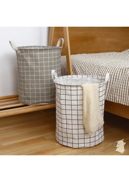 C-5 Stili Pamuk Keten Kirli Çamaşır Sepeti Katlanabilir Yuvarlak Su Geçirmez Organizatör Kova Giyim Çocuk Oyuncağı Büyük Kapasiteli Depolama Ev (Yurt Dışından) indirimleri