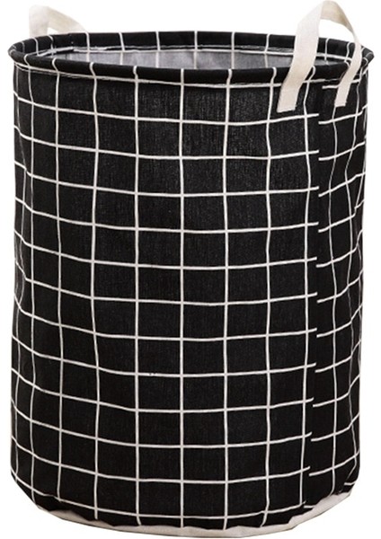 A-2 Tarzı Pamuk Keten Kirli Çamaşır Sepeti Katlanabilir Yuvarlak Su Geçirmez Organizatör Kova Giyim Çocuk Oyuncağı Büyük Kapasiteli Depolama Ev (Yurt Dışından)