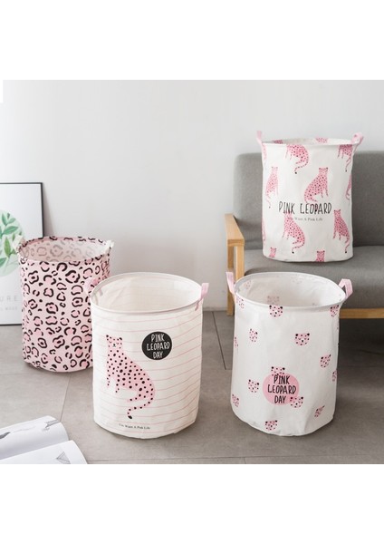 B Tarzı Banyo Katlanır Çamaşır Sepeti Leopar Baskı Organizatör Saklama Sepeti Katlanır Çanta Çamaşır Sepeti Kulplu Çamaşır Ürünü (Yurt Dışından) fiyatları