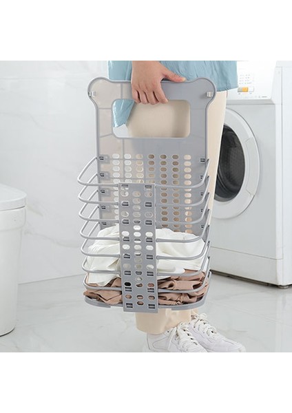S B Tarzı Katlanabilir Kirli Çamaşır Sepeti Deliksiz Duvara Asılı Kirli Çamaşır Saklama Sepeti Çok Fonksiyonlu Ev Banyo Depolama (Yurt Dışından) indirimleri
