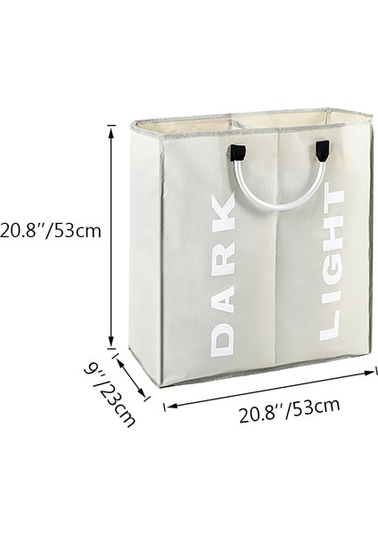 2ızgara Stili Yeni Kirli Giysi Saklama Sepeti Üç Izgara Organizatör Sepeti Katlanabilir Büyük Çamaşır Sepeti Su Geçirmez Ev Çamaşır Sepeti (Yurt Dışından)