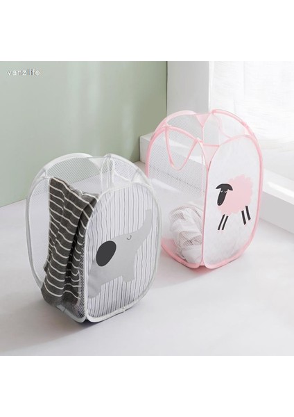 Pembe Tarzı Vanzlife Karikatür Katlanabilir Çamaşır Sepeti Kirli Depolama Taşınabilir Giysi Yıkama Organize Yaratıcı Yıkama Giysi Sepeti (Yurt Dışından) fiyatları