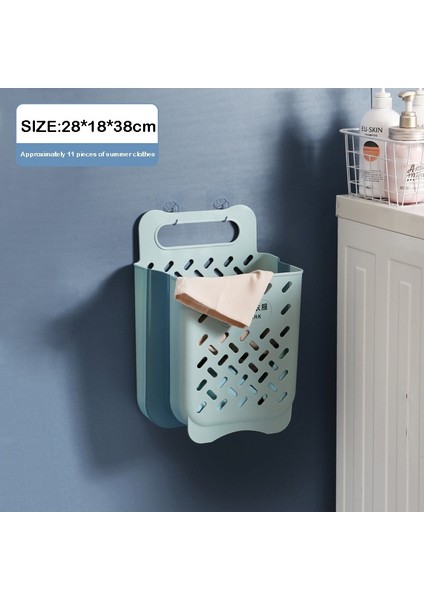 Yeşil-L Tarzı Yaratıcı Duvar Katlanabilir Kirli Giysi Saklama Sepeti Plastik Organizatör Sepeti Katlanabilir Büyük Çamaşır Sepeti Çamaşır Sepeti (Yurt Dışından)