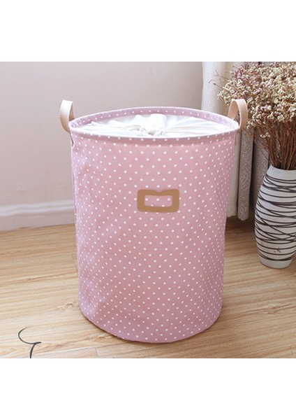 Mor Tarzı Büyük Kapasiteli Katlanabilir Çamaşır Sepeti Puanl Oyuncaklar Saklama Çantası Kirli Giysiler Için Ipli Kapatma Çamaşır Torbası Kova (Yurt Dışından) modelleri