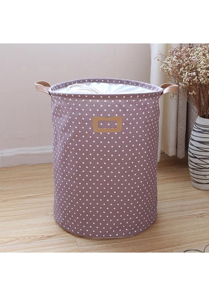 Mor Tarzı Büyük Kapasiteli Katlanabilir Çamaşır Sepeti Puanl Oyuncaklar Saklama Çantası Kirli Giysiler Için Ipli Kapatma Çamaşır Torbası Kova (Yurt Dışından) fırsatları