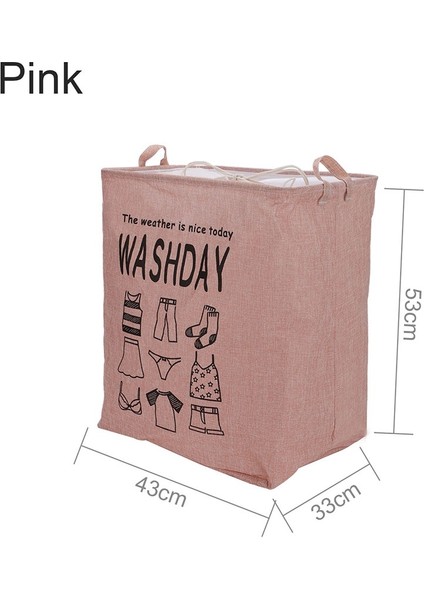 Pembe ------ 75L Tarzı Ev Depolama Sepeti Çamaşır Torbası Saklama Kutusu Mobil Katlanır Depolama Sepeti Saklama Çantası Giysi Sepeti Giysi Yorgan Depolama (Yurt Dışından)
