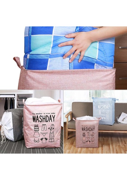 Pembe ------ 75L Tarzı Ev Depolama Sepeti Çamaşır Torbası Saklama Kutusu Mobil Katlanır Depolama Sepeti Saklama Çantası Giysi Sepeti Giysi Yorgan Depolama (Yurt Dışından) modelleri