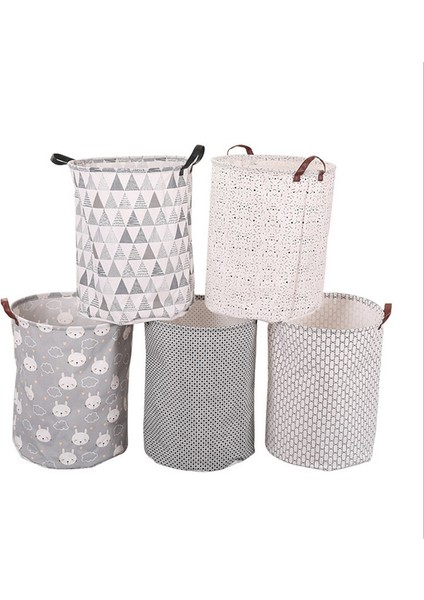 No.2 Tarzı Katlanabilir Giysi Saklama Kovası Çamaşır Sepeti Çanta Kulplu Ev Yuvarlak Su Geçirmez Enkaz Organizatör Çok Amaçlı (Yurt Dışından) fiyatları