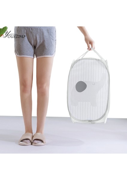 Pembe Tarzı Oyourlıfe Taşınabilir Nefes Örgü Çamaşır Sepeti Katlanabilir Karikatür Kirli Giysiler Sepeti Aile Çamaşır Depolama Sepetleri (Yurt Dışından) modelleri