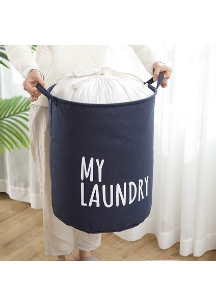 Siyah Stil U 40X50CM Büyük Kapasiteli Katlanabilir Çamaşır Sepeti Pamuk Keten Çamaşır Sepeti Giysi Saklama Çantası Çocuk Oyuncağı Depolama Kovası Su Geçirmez (Yurt Dışından) fiyatları