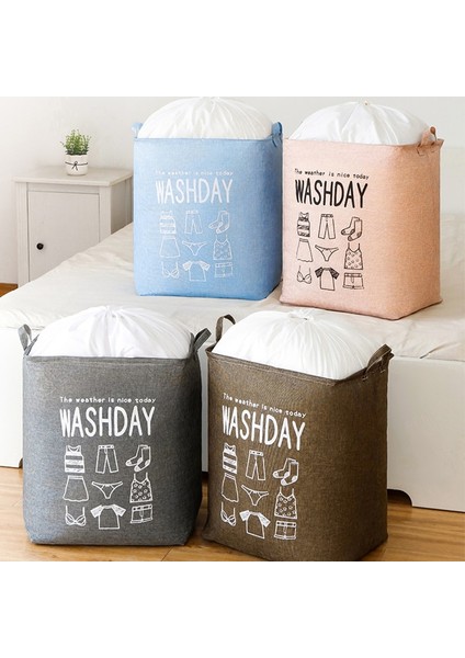 Gri 75L Tarzı Giysi Saklama Kabı Katlanabilir Çamaşır Sepeti Kirli Giysiler Çamaşır Sepeti Oyuncaklar Depolama Kovası Giyim Odası Organizatör (Yurt Dışından) fiyatları