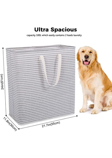 WD8-157 100L Stili Ev Ince Çamaşır Sepeti Sepet Depolama Organizatör 45L Katlanabilir Ince Kirli Elbise Sepeti Cesto Ropa Sucia (Yurt Dışından)