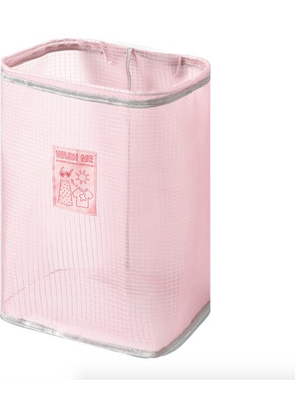 Pembe Tarzı Oyorefd Duvara Monte Nefes Alabilir Çamaşır Sepeti Katlanabilir Kirli Giysi Sepeti Banyo Giysi Saklama Sepetleri Çamaşır Organizatör (Yurt Dışından)
