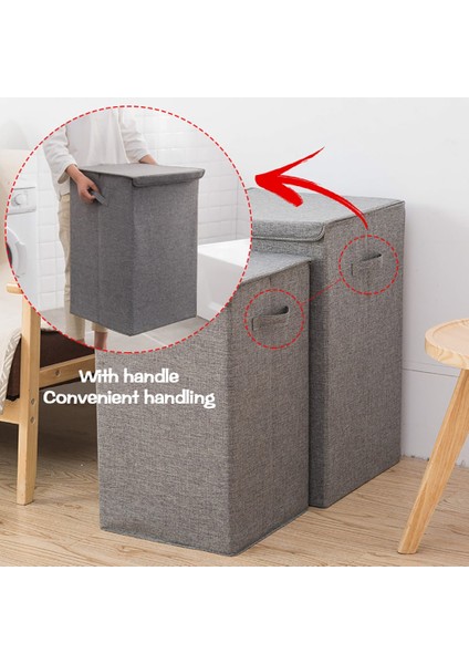 Yeşil Stil S Beden Kapaklı Pamuklu Keten Katlanır Çamaşır Sepeti Büyük Depolama Su Geçirmez Kirli Giysiler Kovası Ev Çamaşır Sepeti Depolama Sepeti (Yurt Dışından) fırsatları