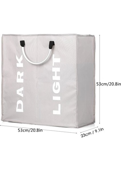 WD3-010-AÇIK Gri Stil 2022 Moda Depolama Organizasyonu Katlanabilir Çamaşır Sepeti Torbası Çamaşır Ayırıcıları Alüminyum Çerçeveli Cesto Ropa Sucia (Yurt Dışından)