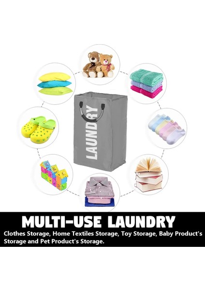 WD3-010-AÇIK Gri Stil 2022 Moda Depolama Organizasyonu Katlanabilir Çamaşır Sepeti Torbası Çamaşır Ayırıcıları Alüminyum Çerçeveli Cesto Ropa Sucia (Yurt Dışından) fırsatları
