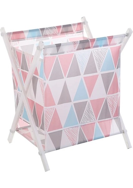 Pembe Tarzı Ev Kumaş Büyük Kirli Giysiler Çok Fonksiyonlu Montaj Çamaşır Sepeti Katlanabilir Depolama Giysi Kovası (Yurt Dışından)
