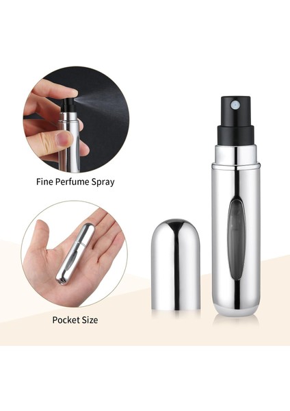 Cep Parfüm Şişesi Atomizer Seyahat Doldurulabilir Parfüm Şişesi Cep Kolonya Şişesi 5 ml