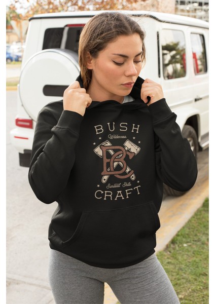 Pamuklu Tarz Oversize Kadın Kapşonlu Sweatshirt