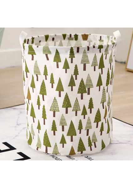 A-6 Stili Pamuk Keten Kirli Çamaşır Sepeti Katlanabilir Yuvarlak Su Geçirmez Organizatör Kova Giyim Çocuk Oyuncağı Büyük Kapasiteli Depolama Ev (Yurt Dışından)