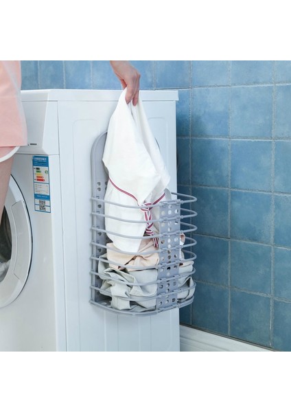 Beyaz Stil Duvara Asılı Katlanabilir Kirli Çamaşır Sepeti Delik Ücretsiz Asılı Duvar Oyuncak Depolama Sepeti Banyo Çamaşır Sepeti Depolama Sepeti Kir (Yurt Dışından) indirimleri