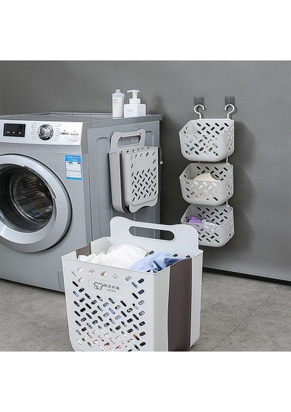 Mavi M Stili Katlanabilir Çamaşır Sepeti Kirli Giysi Saklama Sepeti Duvar Asılı Banyo Çamaşır Organizatör Giysi Kovası Ev Organizatör (Yurt Dışından) fiyatları