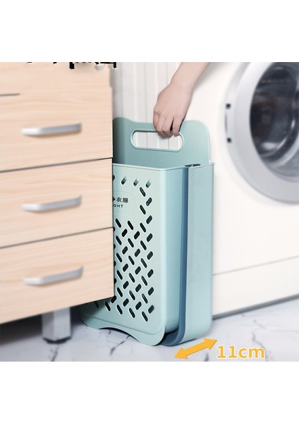Mavi M Stili Katlanabilir Çamaşır Sepeti Kirli Giysi Saklama Sepeti Duvar Asılı Banyo Çamaşır Organizatör Giysi Kovası Ev Organizatör (Yurt Dışından) indirimleri