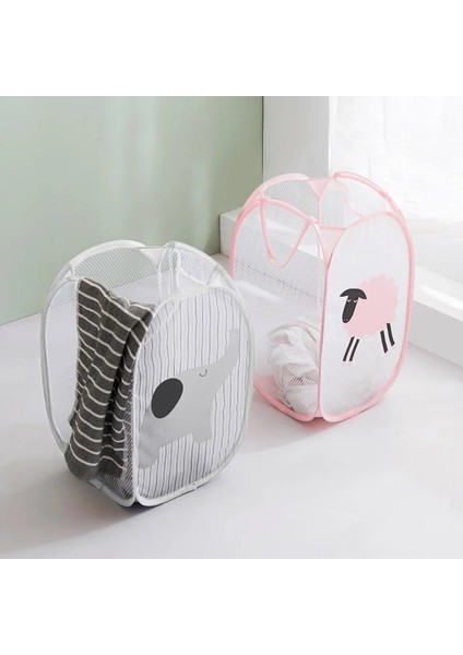 Gri Stil Karikatür Katlanabilir Çamaşır Sepeti Ev Kirli Çamaşır Saklama Sepeti Taşınabilir Çiftlik Kıyafetleri Yıkama Düzenleme Sepeti (Yurt Dışından) modelleri