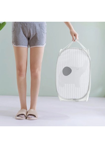 Gri Stil Karikatür Katlanabilir Çamaşır Sepeti Ev Kirli Çamaşır Saklama Sepeti Taşınabilir Çiftlik Kıyafetleri Yıkama Düzenleme Sepeti (Yurt Dışından) fırsatları