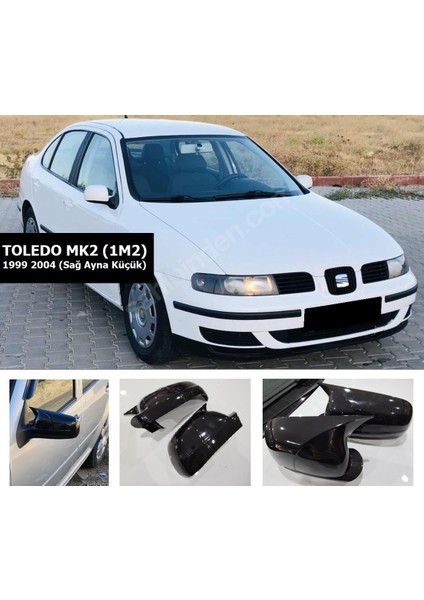 Seat Toledo Mk2 Yarasa Ayna Kapak, Piano Black, Sağ Ayna Küçük, Eski Toledo Ayna Batman Kapak 1999-2004