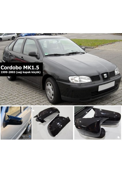 Seat Cordoba 1999-2003 Yarasa Ayna Kapak Parlak Siyah Sağ Ayna Küçüktür!!