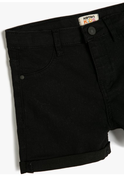 Kız Çocuk Pamuklu Kot Şort Cepli Nefes Alabilir Kumaş ile Günlük Kullanım İçin modelleri