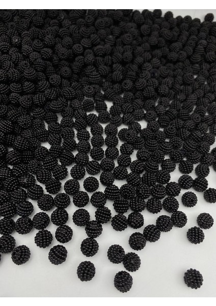 Parçalı BÖĞÜRTLEN,100GR 10MM Siyah Renk Parçalı Böğürtlen Inci Boncuk,çanta Yapım BONCUĞU(~280 Adet)