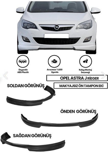 BUUMGARAJ Opel Astra J Makyajsız Ön Tampon Eki Plastik Boyasız
