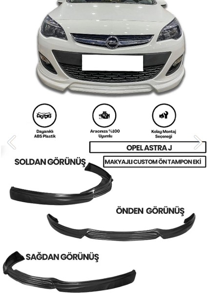 BUUMGARAJ Opel Astra J Makyajlı Ön Tampon Eki Boyasız Plastik