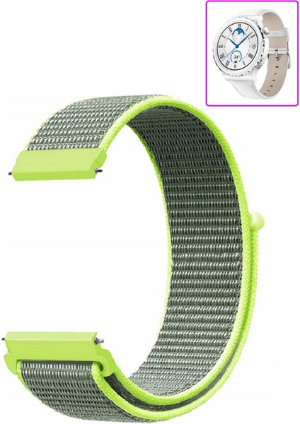 Huawei Watch Gt3 Pro 43MM Seramik ile Uyumlu Kordon Kumaş Desenli Cırt Cırtlı Spor Kayış fiyatları