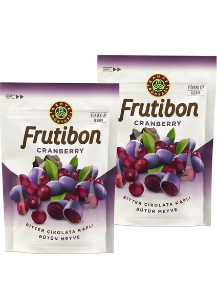 Frutibon Canberry Bitter Çikolata Kaplı Yaban Mersini 50 gr x 2 Adet