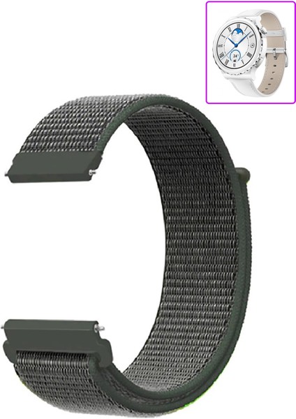 Huawei Watch Gt3 Pro 43MM Seramik ile Uyumlu Kordon Kumaş Desenli Cırt Cırtlı Spor Kayış fiyatları