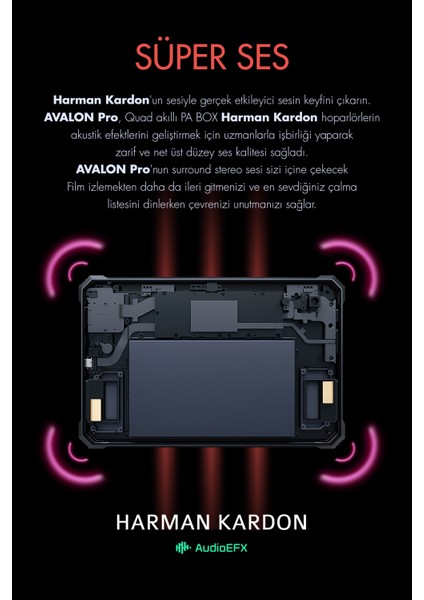 Avalon 256 GB Hafıza 8 GB Ram 10.36 Inc 2.4k 22.000 Mah Pil Harman Kardon Profesyonel Oyuncu Tableti