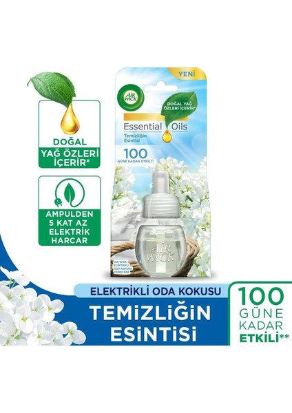 Elektrikli Oda Kokusu Yedek Şişe Seti X3 ( 1 Bahar Çiçekleri - 1 Temizliğin Esintisi - 1 La