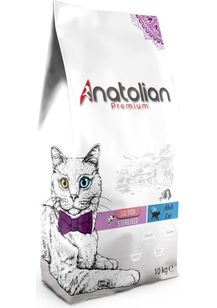 Anatolian Premium Somon Etli Kısırlaştırılmış Kedi Maması 10 kg