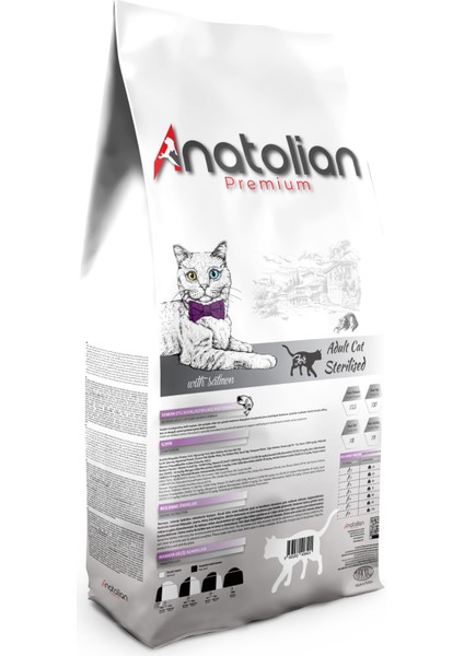 Anatolian Premium Somon Etli Kısırlaştırılmış Kedi Maması 10 kg